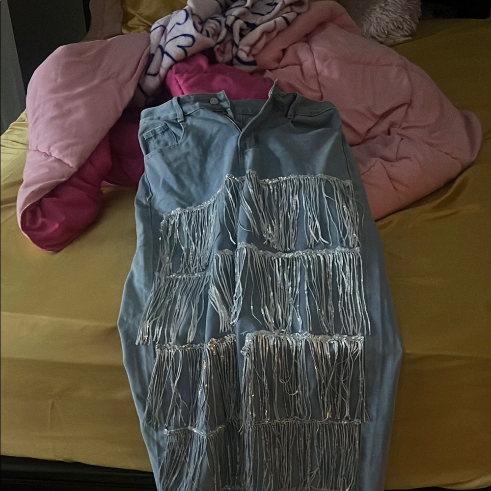 Fringe Denim jeans - Blue